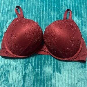 Victoria’s Secret Bombshell Elegant Lace Women's Bra - burgundy